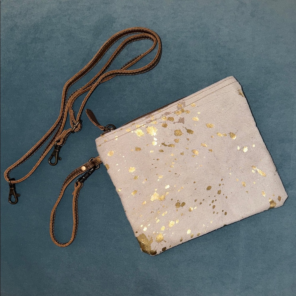 Cowhide Myra Bag with adjustable strap